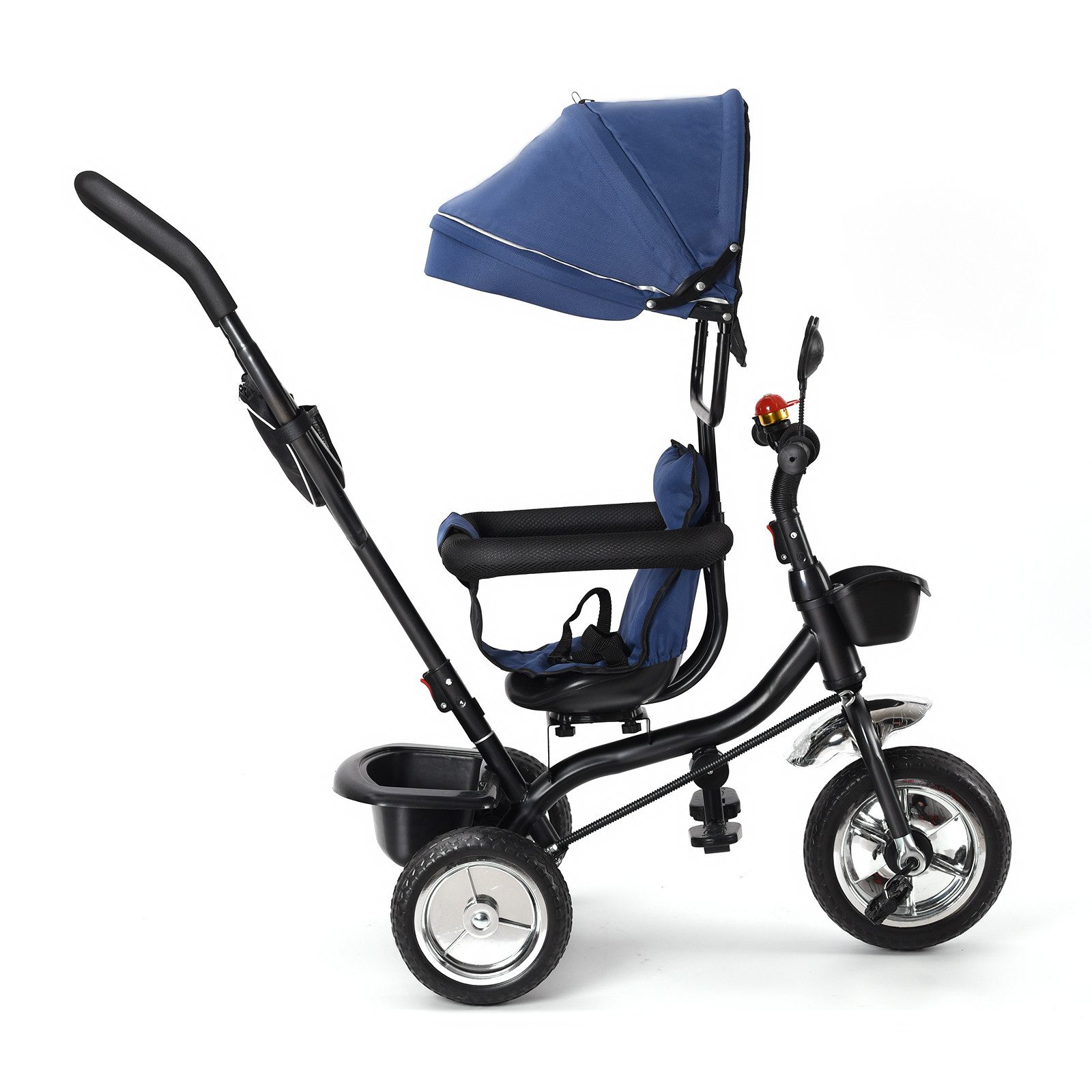 Dreirad-Kinderwagen Dreirad 4 in1 Kinderdreirad Kinder Fahrrad mit Schubstange