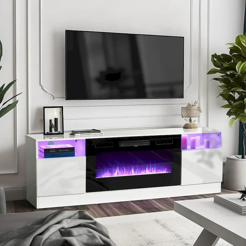 70 Fireplace TV Stand with 36 Electric Fireplace