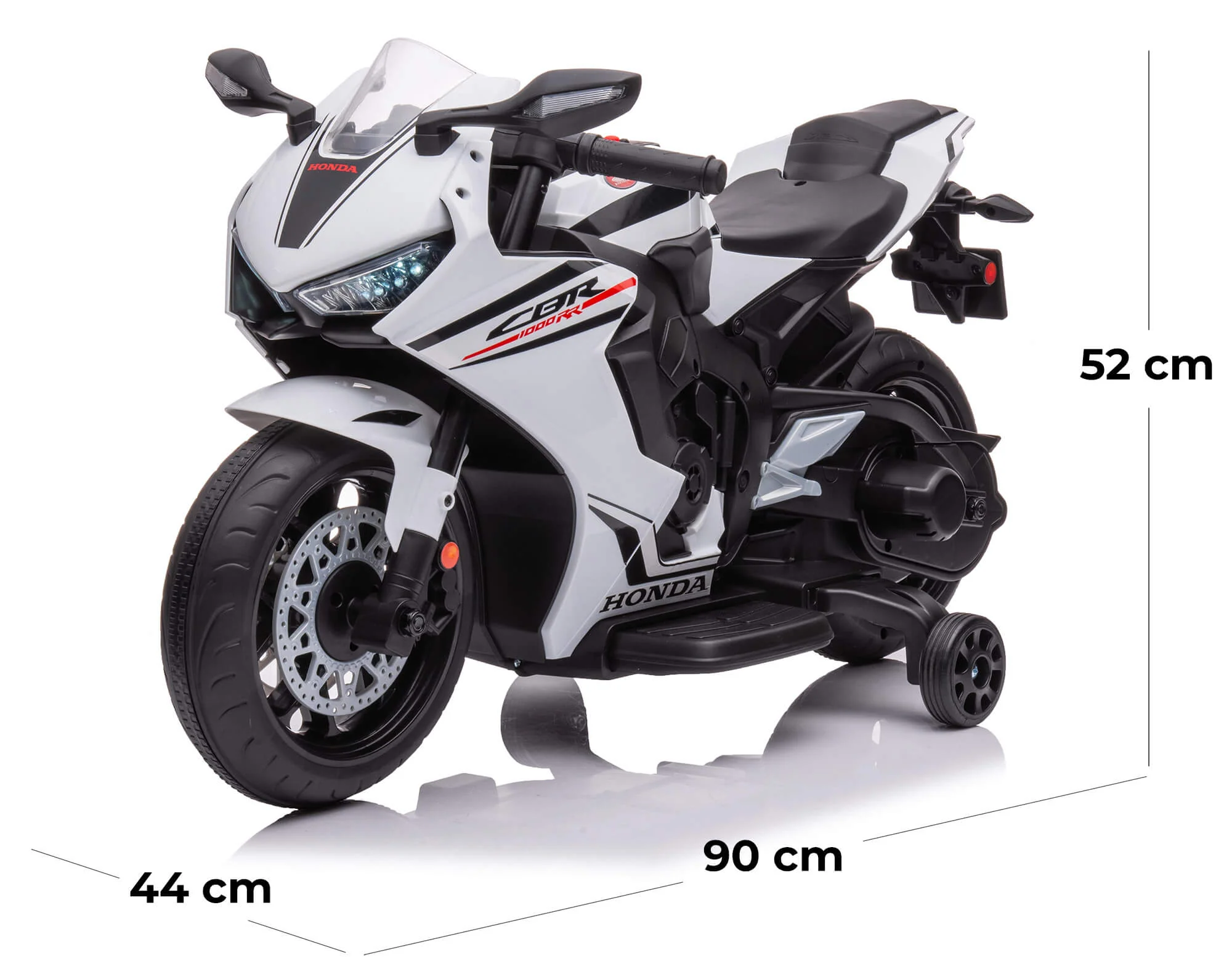 Moto Elettrica per Bambini 12V con Licenza Ufficiale Honda CBR 1000RR – Colore Bianco