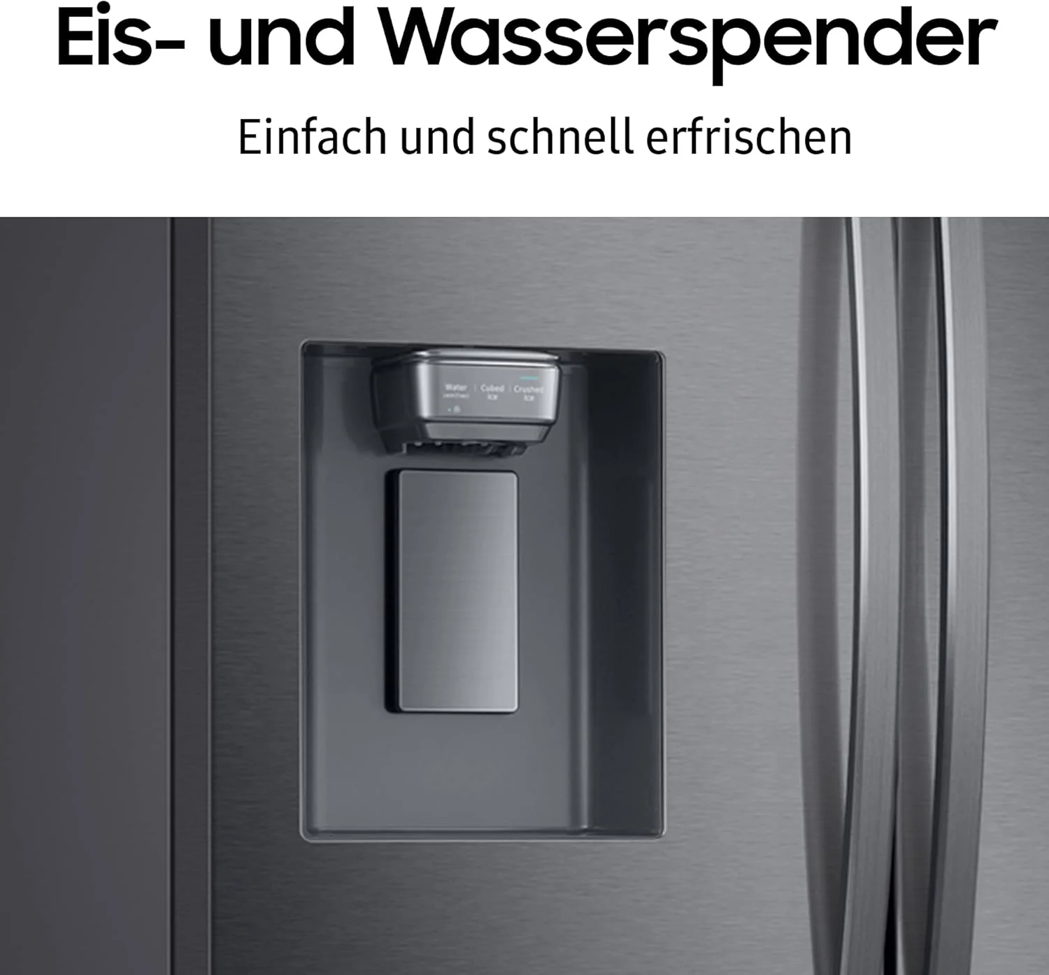 Samsung RS64DG53R3B1EF Amerikaanse koelkast, 178 cm, 628 l, SmartThings AI Energy Mode, ijs- en waterdispenser, Slim Ice Maker, Premium Black Steel