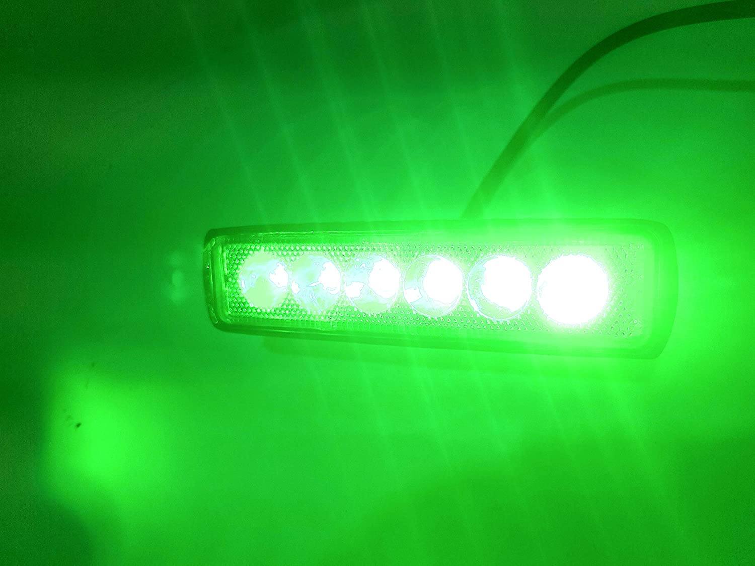 Green Blob Hog Feeder, Boat, Flounder and Flood Light Bar 12V LED Bar Light with 15ft Cord