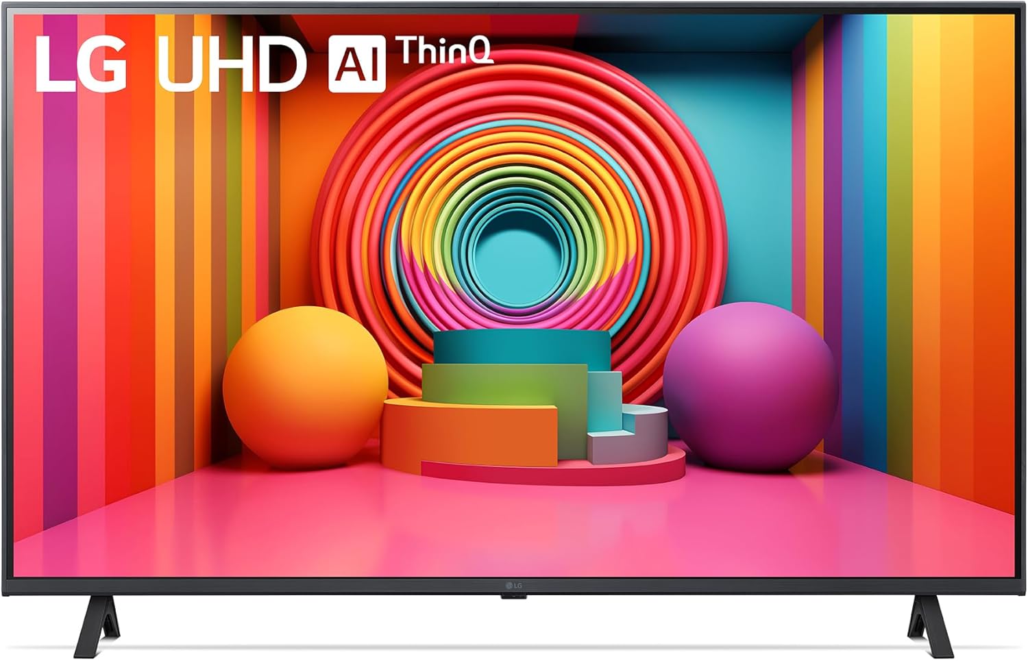 LG UHD 43'', Serie UR75, Smart TV 4K, 43UR75006LK, Processore α5 Gen6, HDR10 Pro, Filmmaker Mode, Game Optimizer, Wi-Fi, webOS 23, Alexa, Sports Portal, 3 HDMI, 2 USB