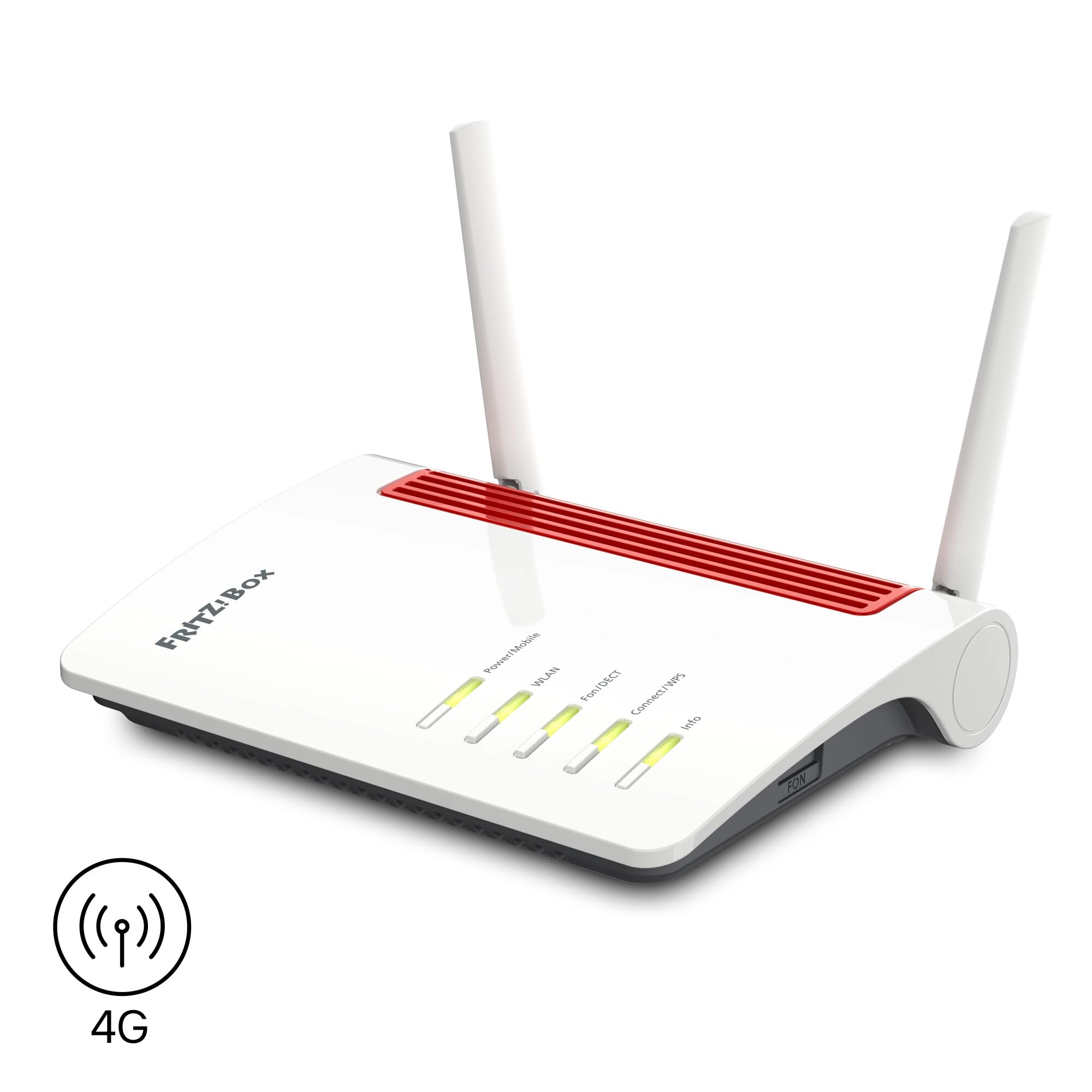 4G-Mobilfunkrouter 6850 LTE bis zu 300 MBit/s Wi-Fi 5 bis zu 1,2 GBit/s Dualband WLAN Mesh DECT Ethernet USB