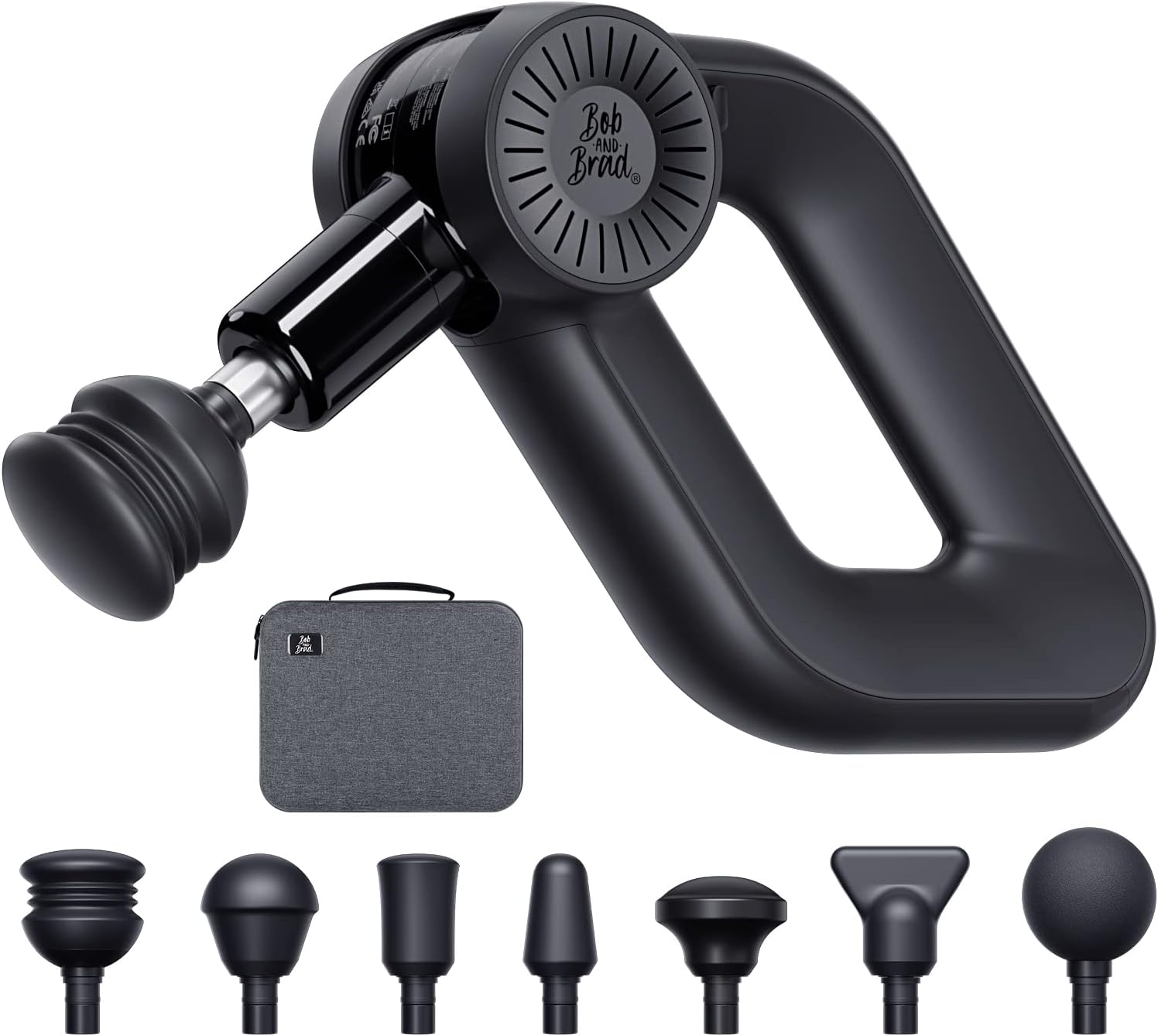 Bob and Brad D6 PRO Massage Gun &ndash; Deep Tissue Percussion Massager, 16mm Amplitude, Quiet, Battery Powered, Whole Body Muscle Relief