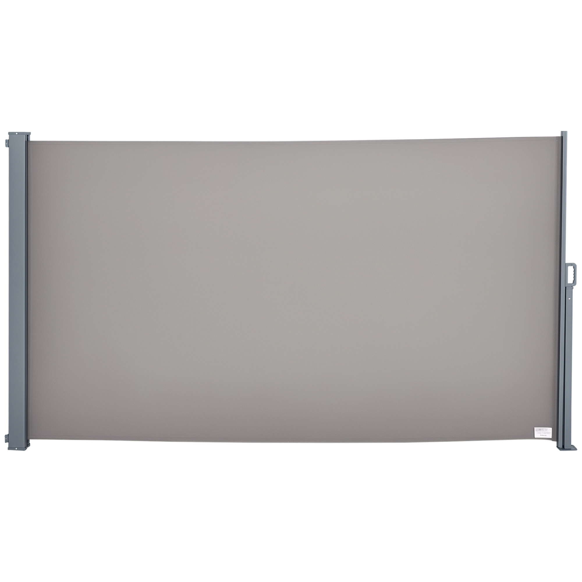 Outsunny Seitenmarkise, Sicht- und Sonnenschutz, Seitenrollo, Polyester, Grau, 3 x 1,6 m