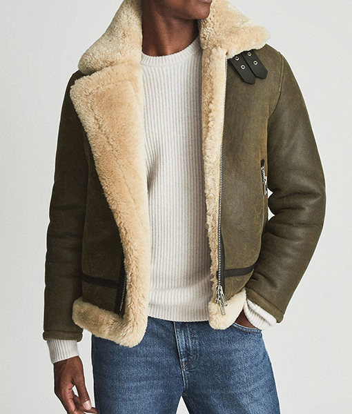Men’s Flight Hardy Aviator Shearling Jacket