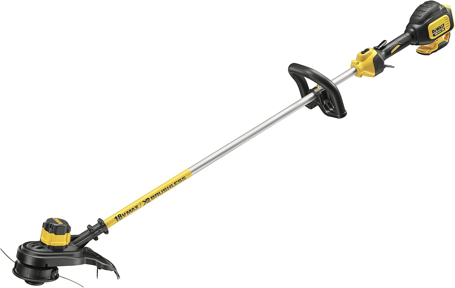DEWALT Akku-Rasentri mmer (18 Volt, bürstenlos, 30 cm Schnittbreite, zwei-Stufen-Elektronik, Bumb-Feed Fadenverlängerung, für große Flächen und Gärten, Lieferung ohne Akku und Ladegerät) DCM561PB