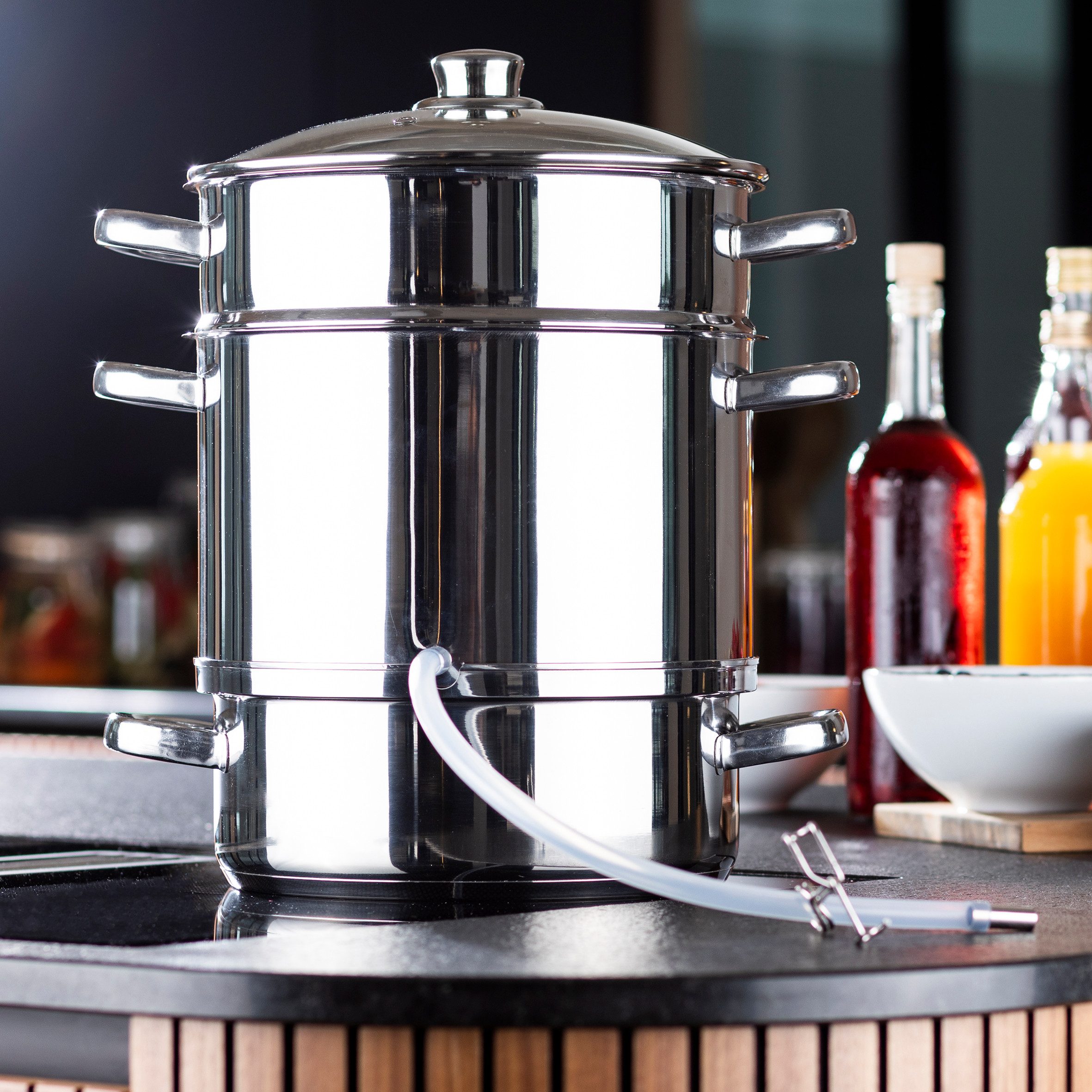 Entsafter Dampfentsafter 6L Edelstahl für alle Herdarten inkl. Induktion Ø 22cm
