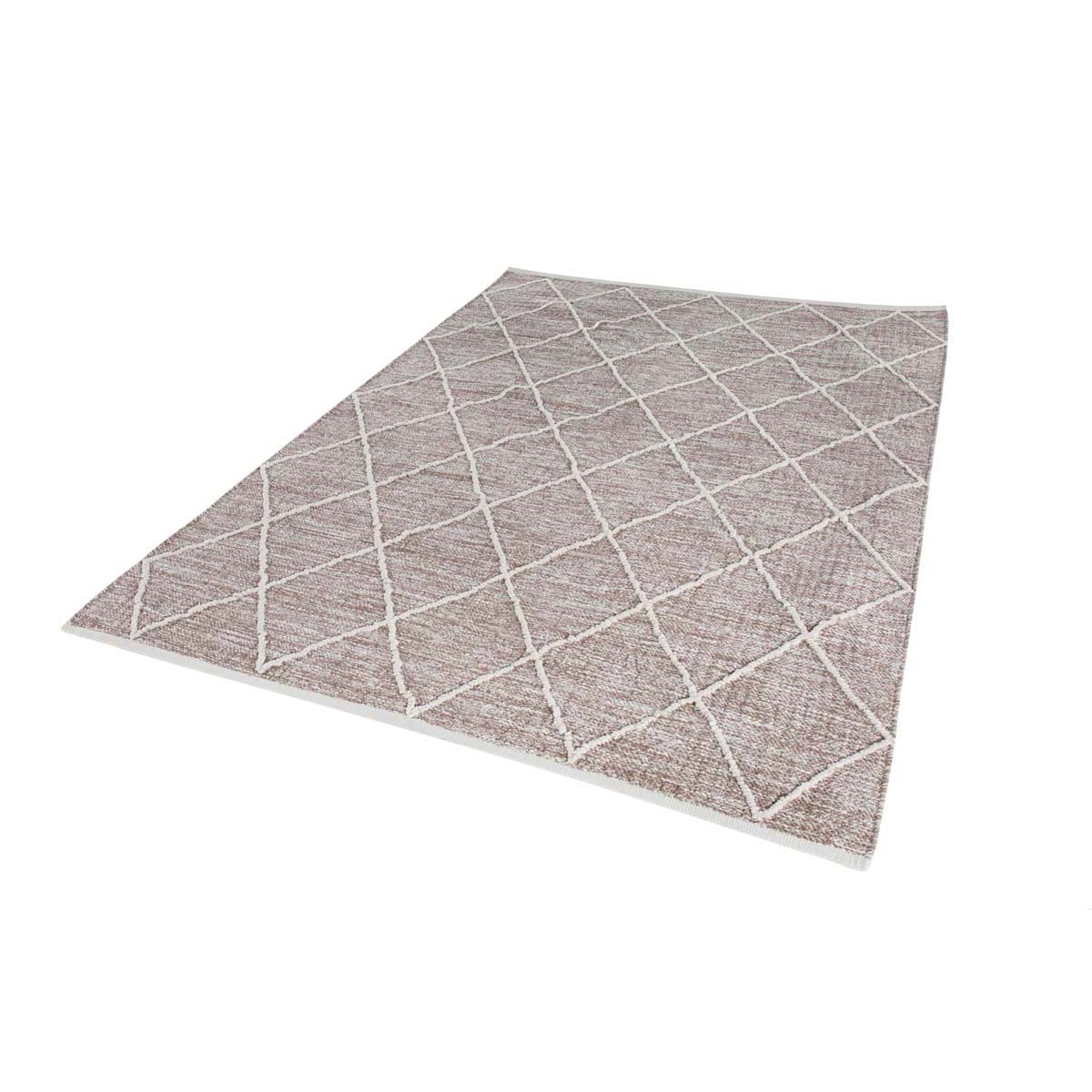 HOMCOM Teppich aus Baumwolle Braun 140 x 70 x 0,7 cm