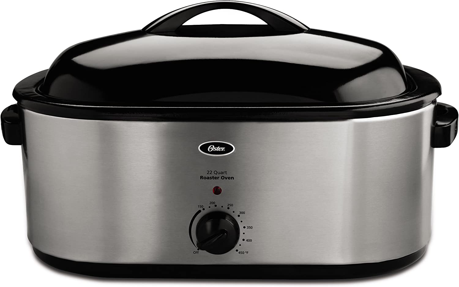 Oster 22 Quart Stainless Steel Roaster Oven, Fits 22 lb Turkey, Baking & Roasting, Easy Clean, CKSTRS23