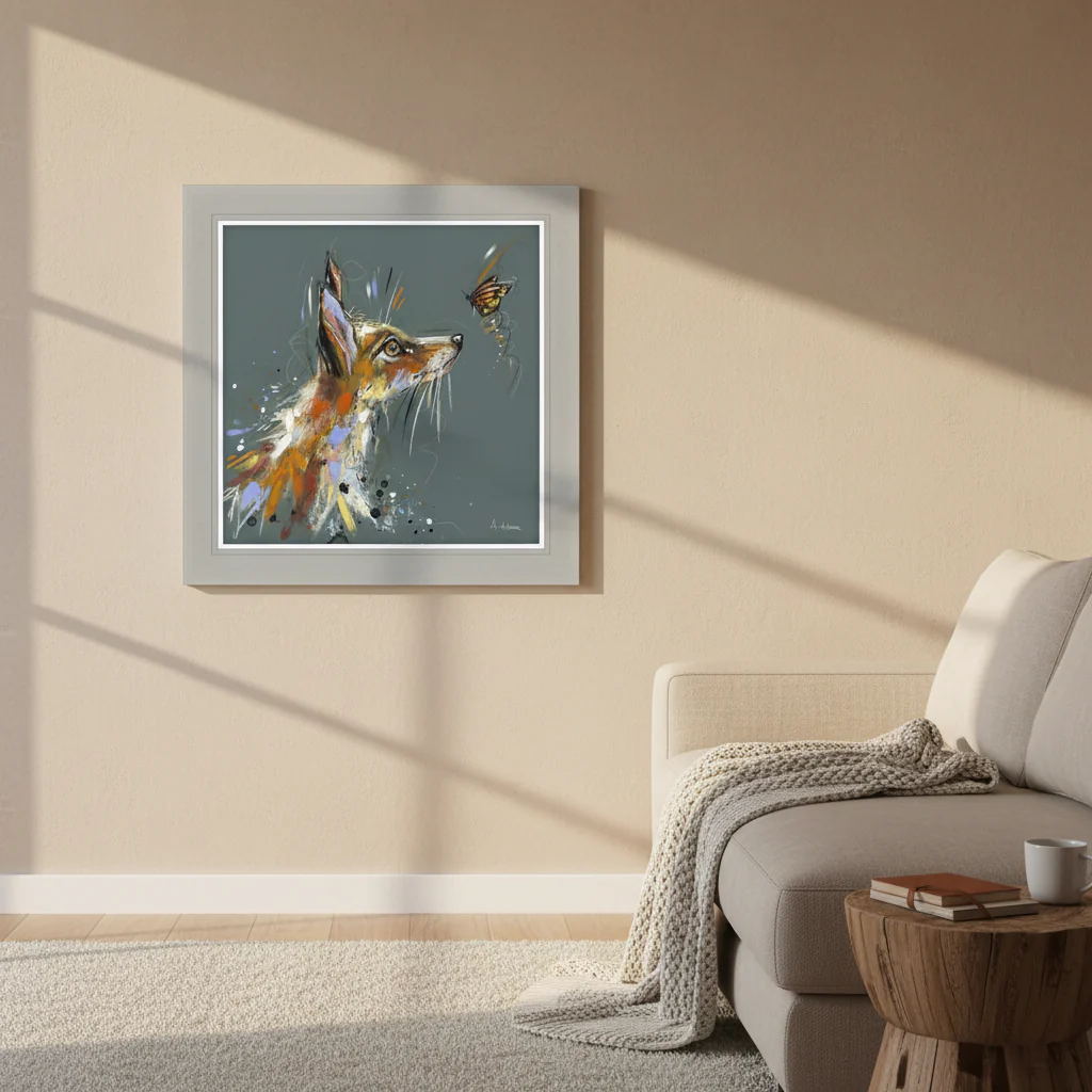 Chasing Butterflies by Ashley Saunders �C 71cm Square Art