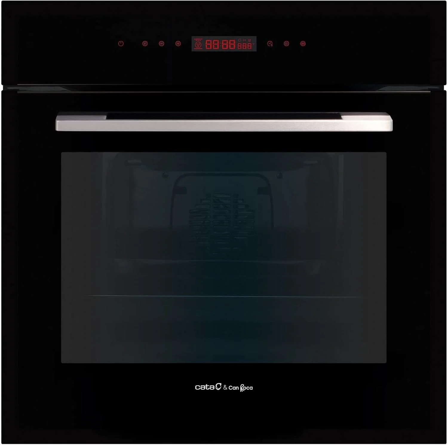 CATA Backofen, 72 L, Schwarz/Silber, MT 8012 BK Einbau Elektro Energieklasse A AquaSmart, Touch-Bedienfeld und Digitalanzeige Umluftofen