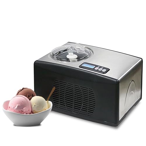 Whynter Ice Cream Maker Machine 1.6 Qt. Automatic with Built In Compressor, LCD Digital Display & Timer, No Pre Freezing, ICM 15LS, Stainless Steel : Home & Kitchen