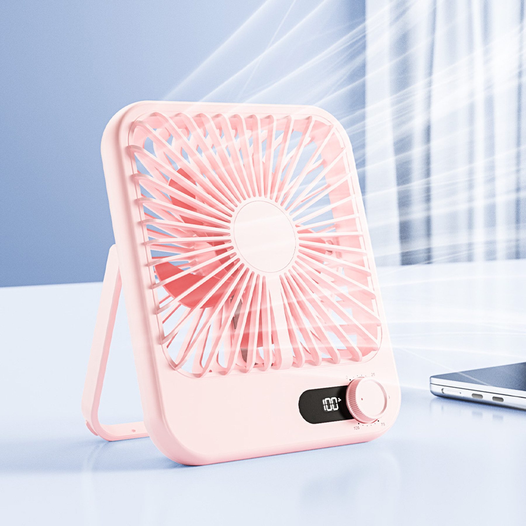 Mini USB-Ventilator fan,leise,klein,Tischventilator,USB,Batterie Tragbarer 2000 mAh