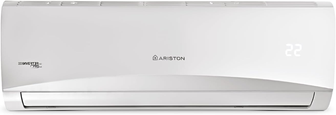 Ariston Prios R32 - Condizionatore 12000 Btu Monosplit Wifi, Climatizzatore Silenzioso 104x22x32,7 - Aria Condizionata con Funzione Follow Me per Controllo Autonomo Aria e Filtro Antiodore Autopulente