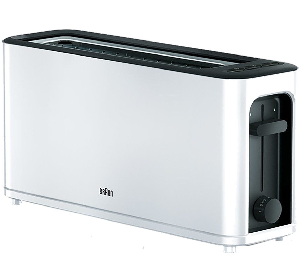 Toaster Braun HT 3100WH PurEase Toaster weiß/schwarz, ohne Brötchenaufsatz