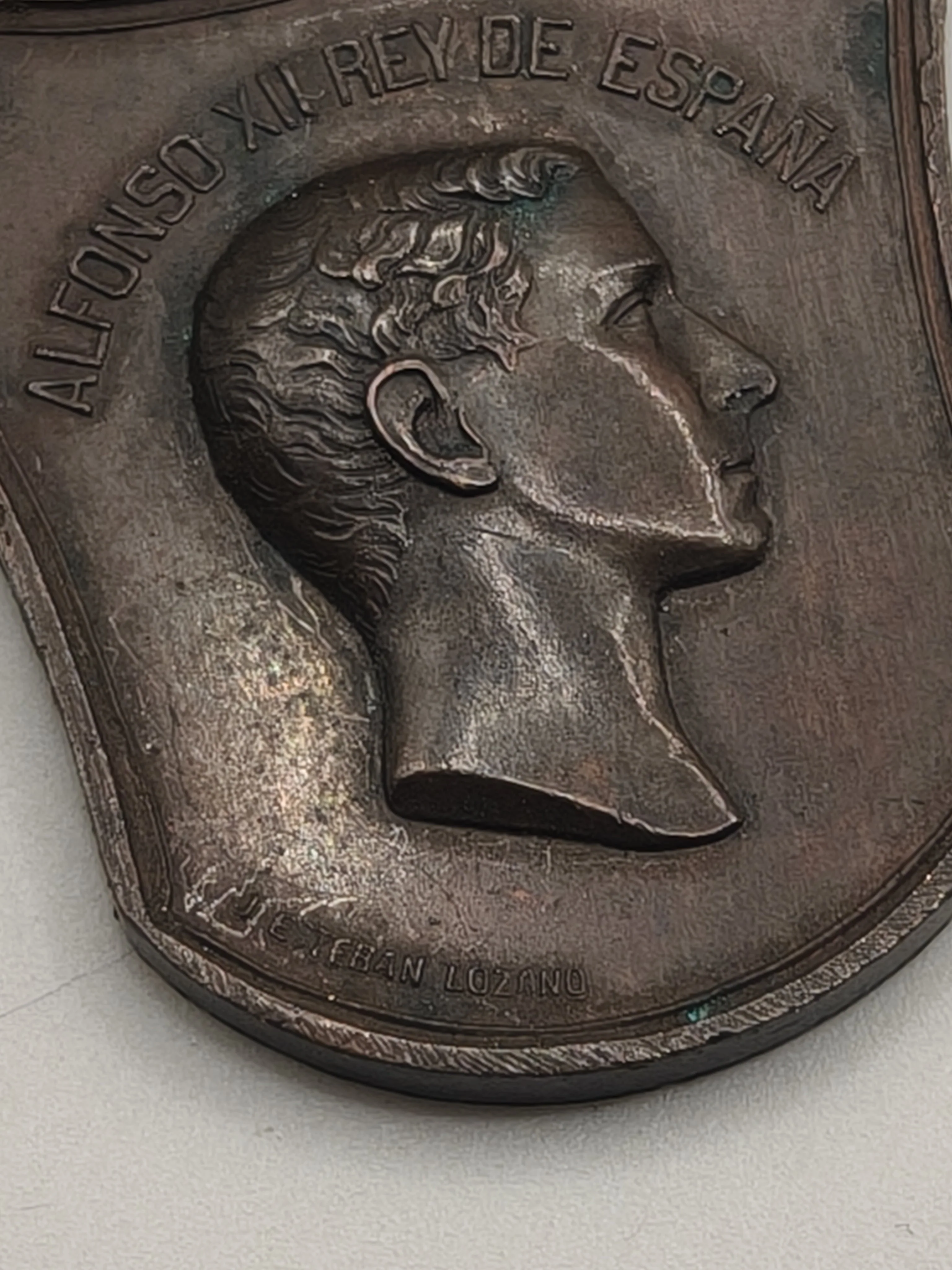 Madrid Medal of Gratitude. Alphonso XII 1876.