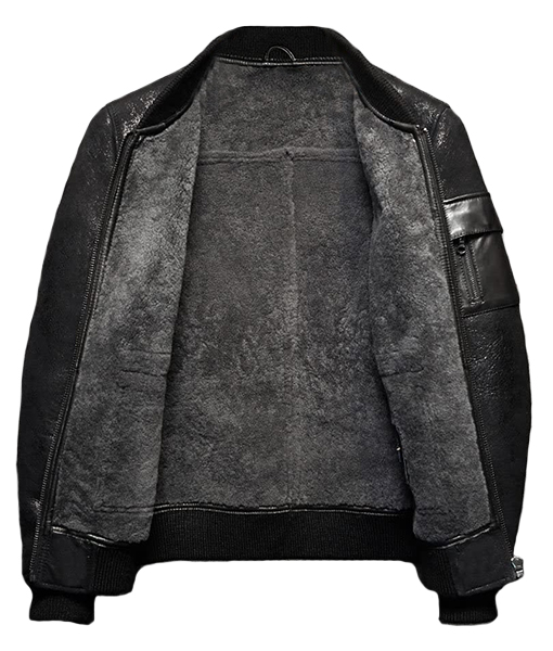 Men’s Black Flight Bomber Leather Jacket
