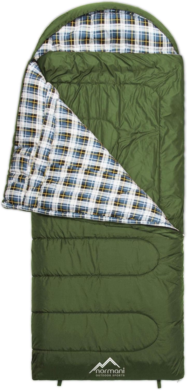 normani 4-in-1-Funktion Extrem Outdoor Schlafsack 'Antarctica' aus Nylon Rip-Stop mit 500 + 250 g/m² Hollow Fiber Füllung 220 x 90 cm