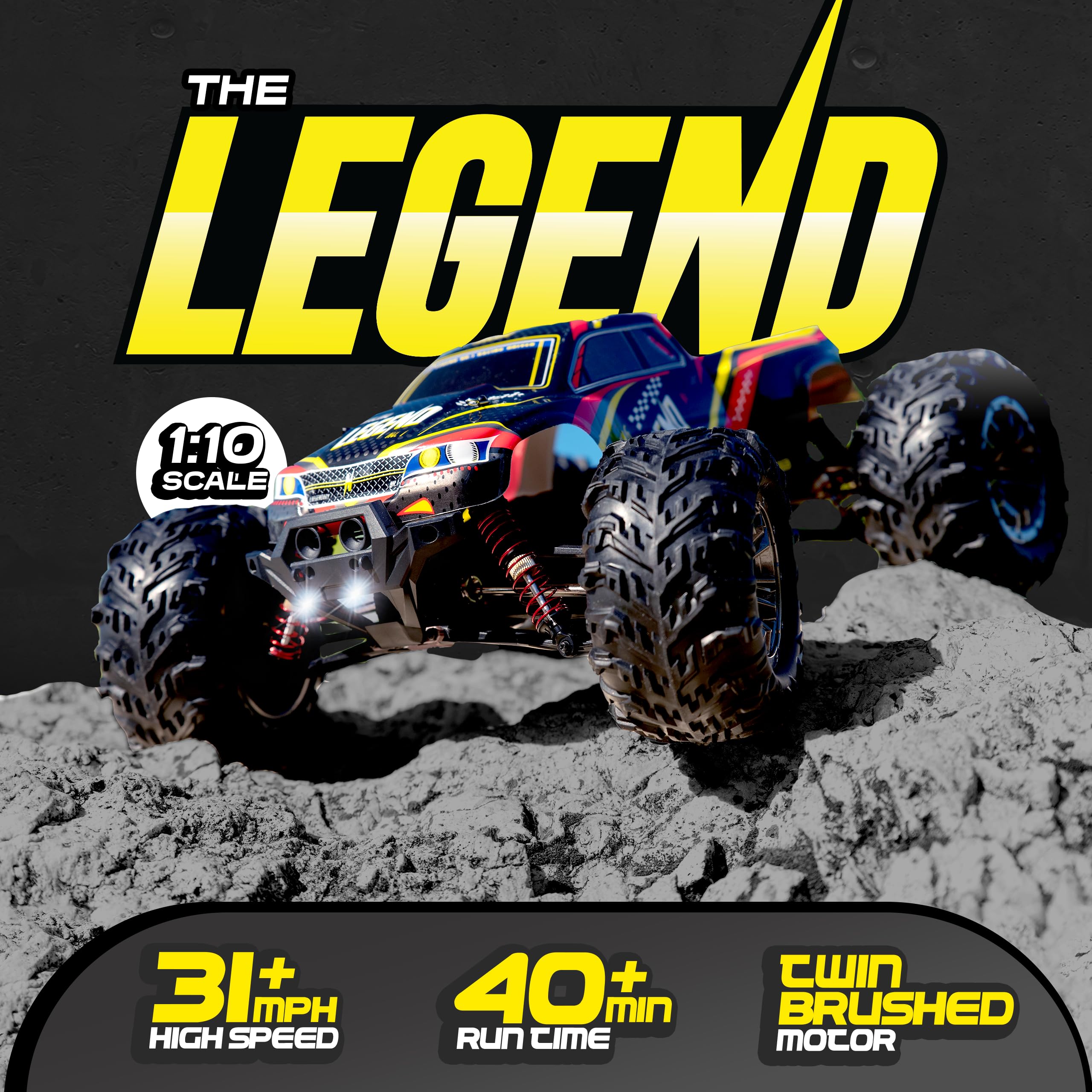 remote control car monster truck waterproof adults kids