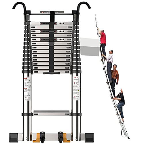VUIPAJQC Scala telescopica Estensibile, Scala Retrattile in Fibra di Vetro Anti Perno, Scala Pieghevole telescopica Estensibile AE per lavori Domestici sul Tetto, capacità di carico di 330 : Amazon.it: Fai da te