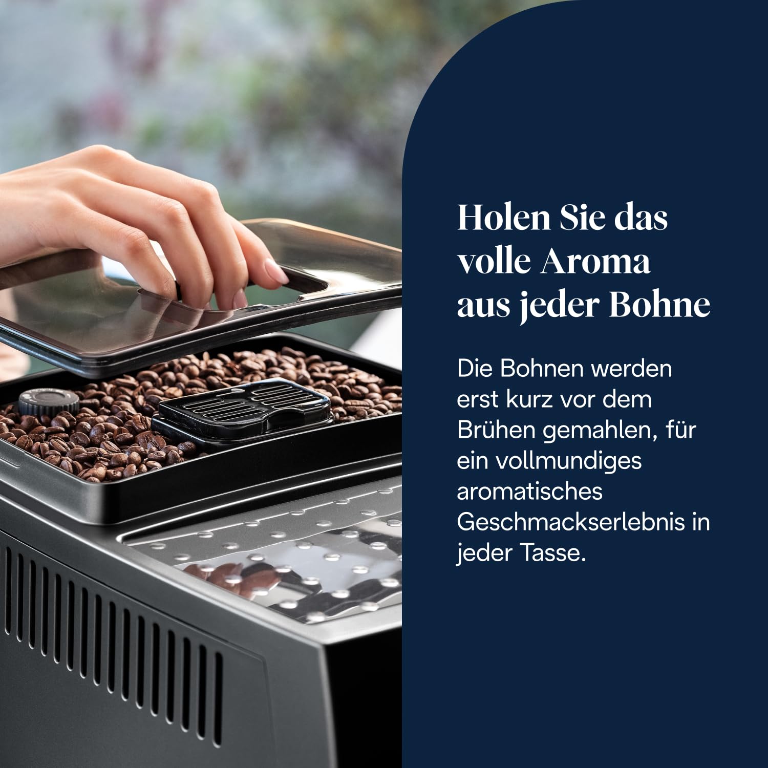 De'Longhi Magnifica S Kaffeevollautomat für 2 Getränke in Schwarz mit integriertem Mahlwerk