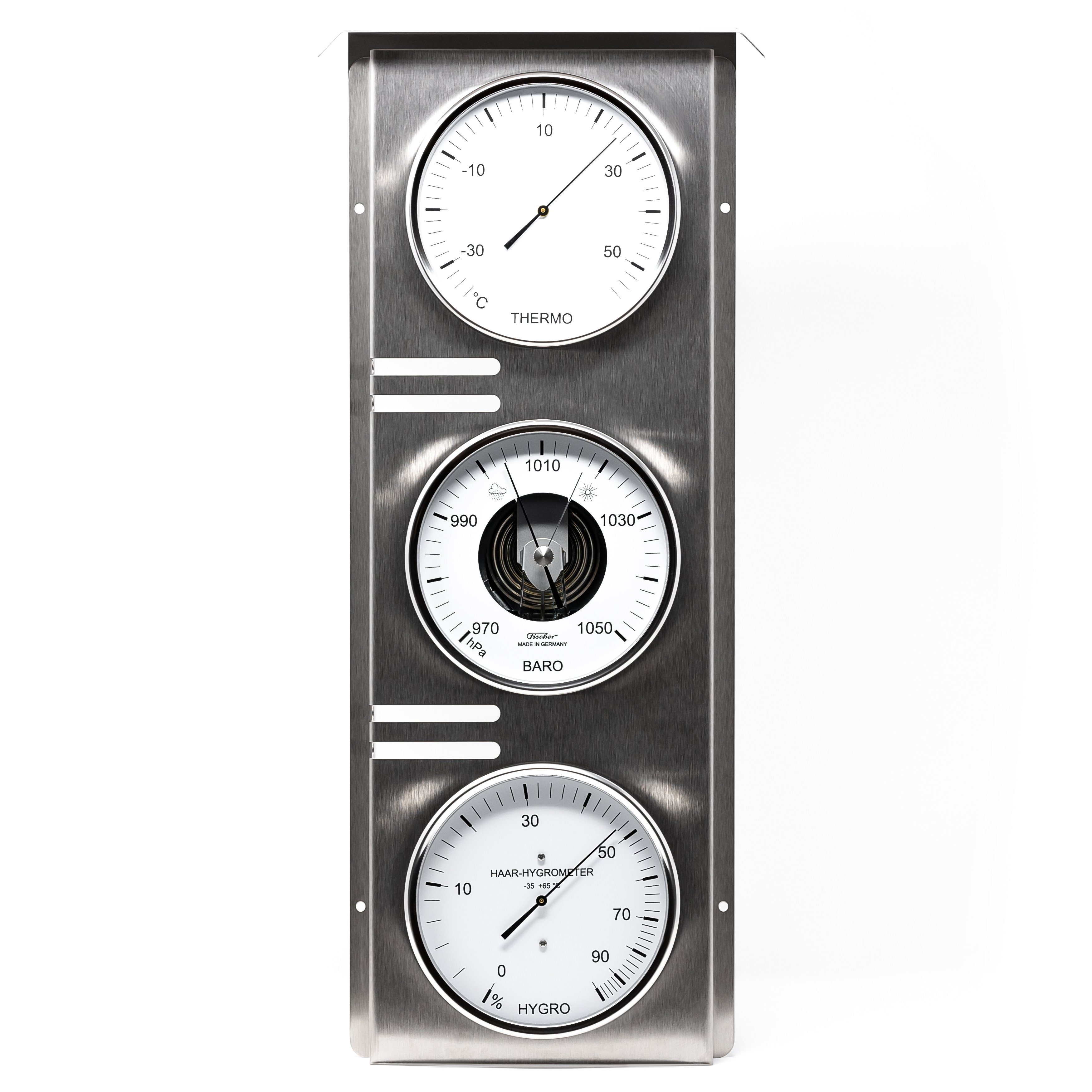 Außenwetterstation Fischer 823-01 Außenwetterstation Edelstahl Made in Germany