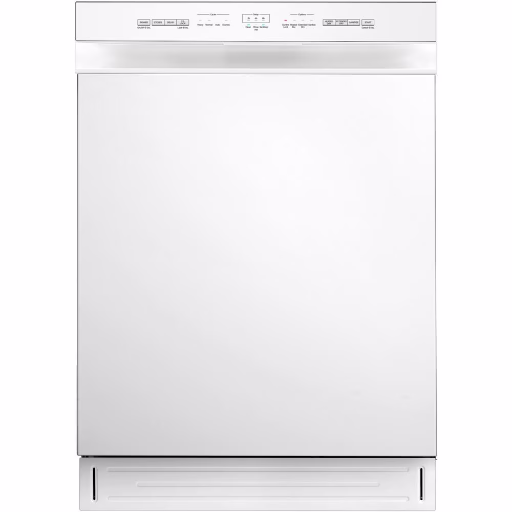 MIDEA 24" Front Control Dishwasher, 52 dBA, Hybrid Tub