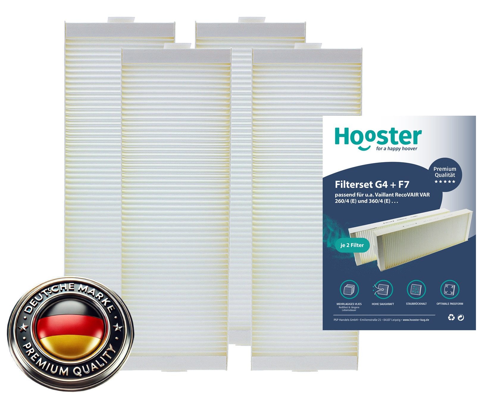 Luftfilter für Vaillant RecoVAIR VAR 260/4 (E) und 360/4 (E)