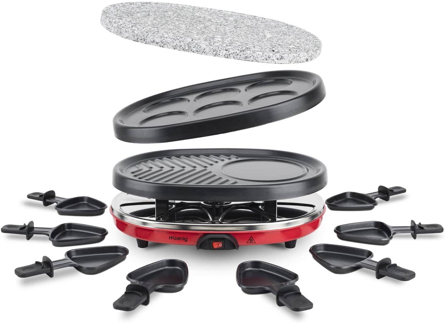 Raclette RP-412 mit wechselbaren Pletten, heißer Stein