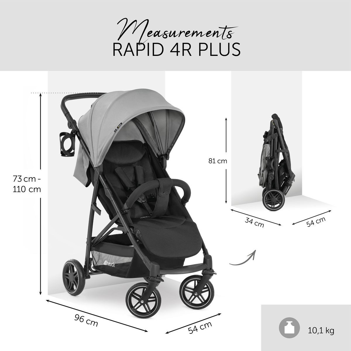 Kinder-Buggy Rapid 4R Plus - Grey