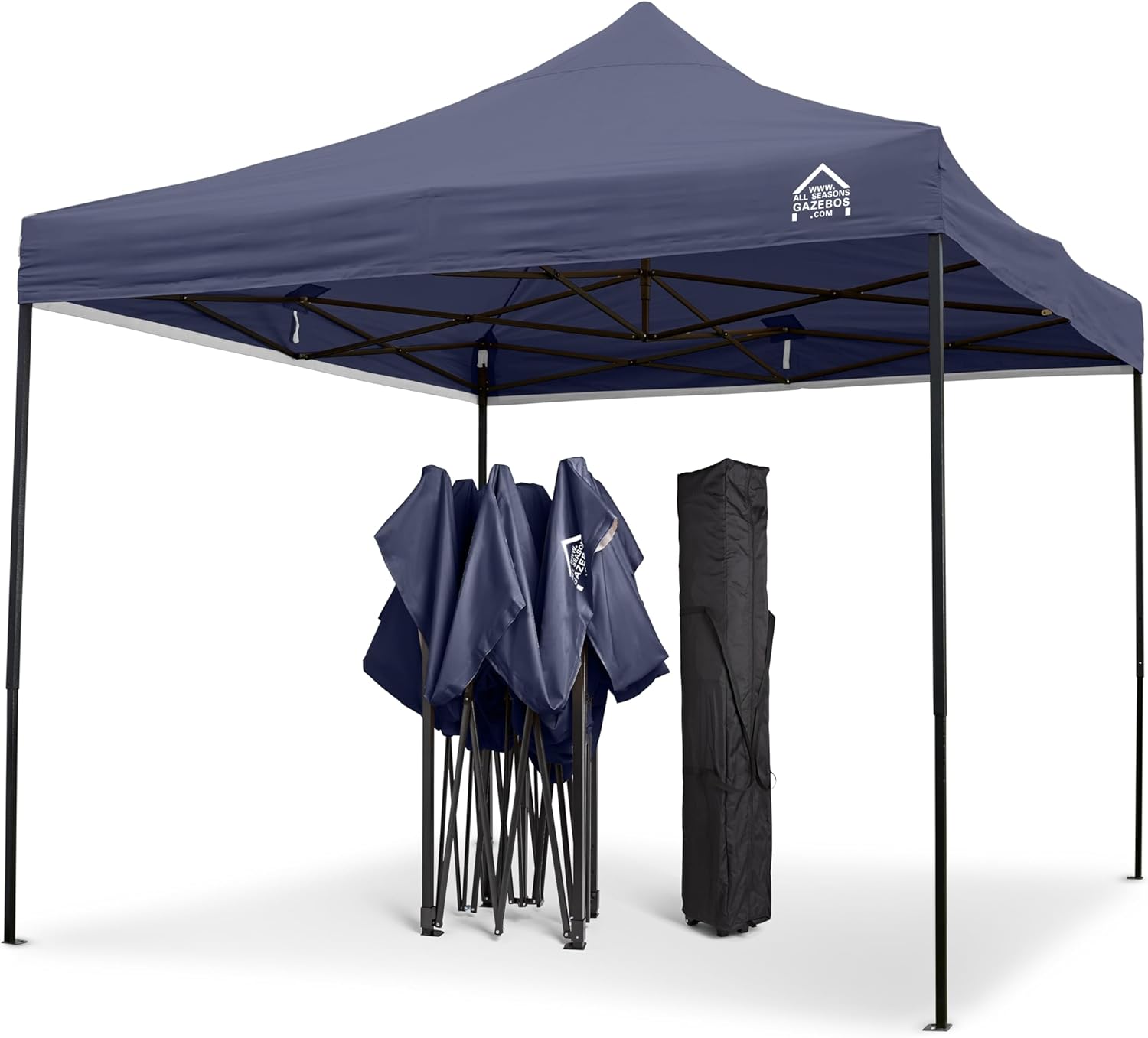 All Seasons Gazebos | 3x3m Pop Up Gazebo | Resistente, completamente impermeabile, di qualità superiore (Nero)