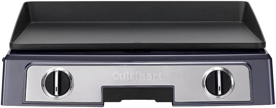 Cuisinart Hot Plate Entertaining Grill & Griddle | XL Electric Plancha Grill, piastra per grigliate Teppanyaki a casa | Piastra rimovibile, controllo a temperatura a due zone fino a 260°C