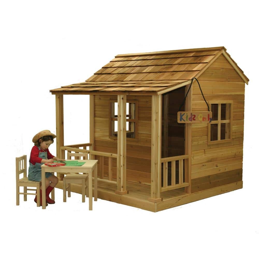 Outdoor Living Today Little Squirt 6&times;6 ft. Cedar Playhouse with Windows and Dutch Door
