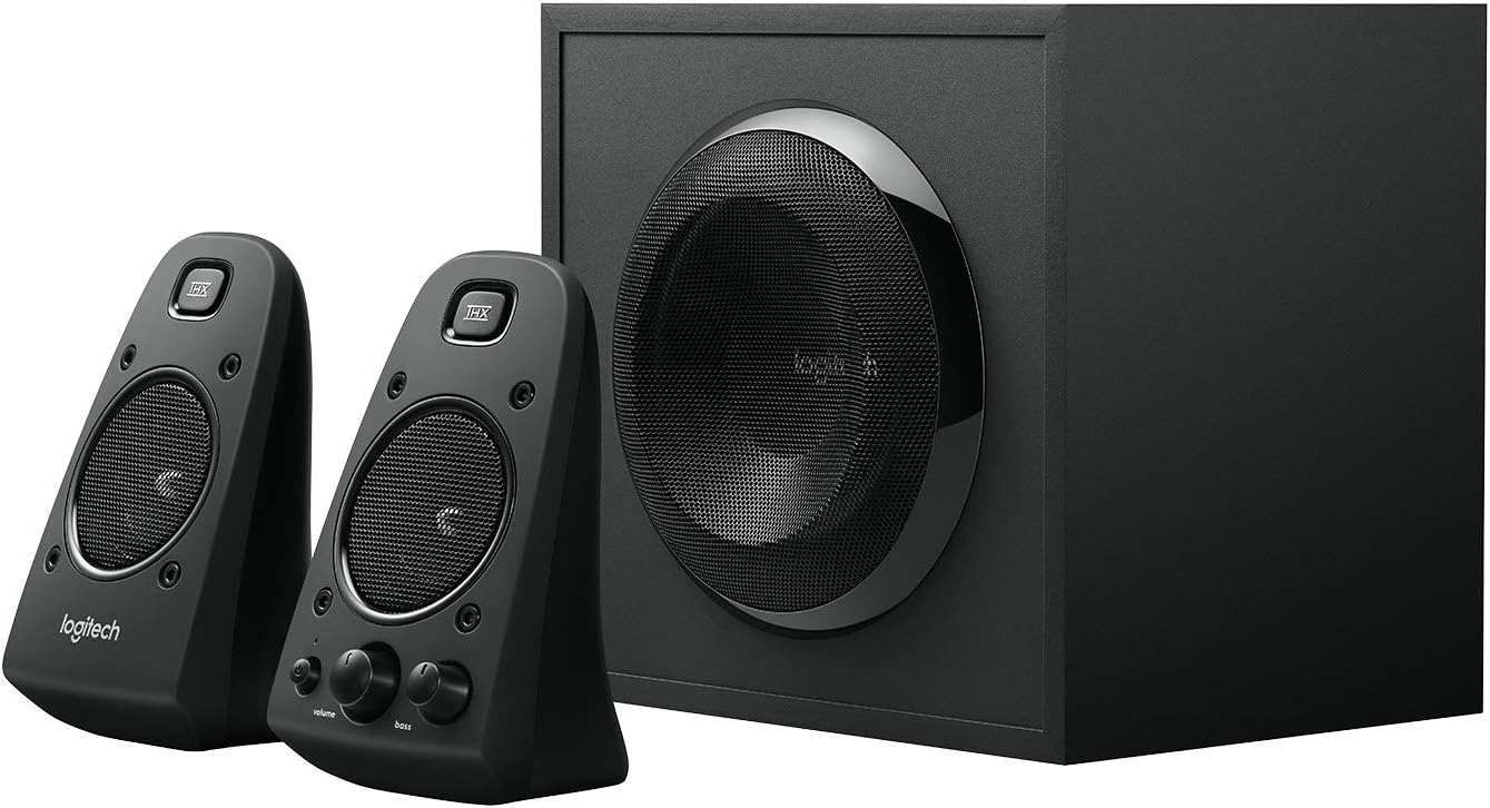 Logitech Z623 THX Sistema di Altoparlanti 2.1 con Subwoofer, Certificazione THX, 400 Watt, Bassi ‎Profondi, Multi-Dispositivo, Porta 3.5 mm e RCA, Presa UK, PC/PS4/Xbox/DVD/TV/Smartphone/Tablet