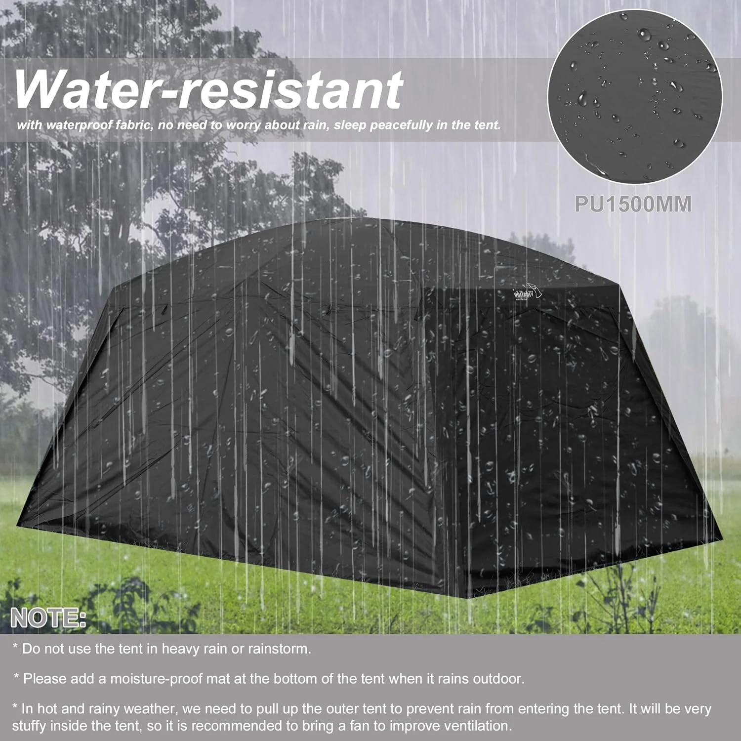 8 to 10 Person Camping Tent Large Waterproof Family Cabin Tent