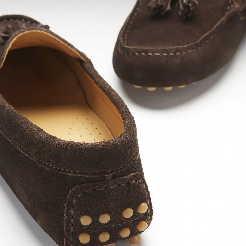 Women��s Brown Tasselled Loafer Driving Shoes �C Suede Moccasins
