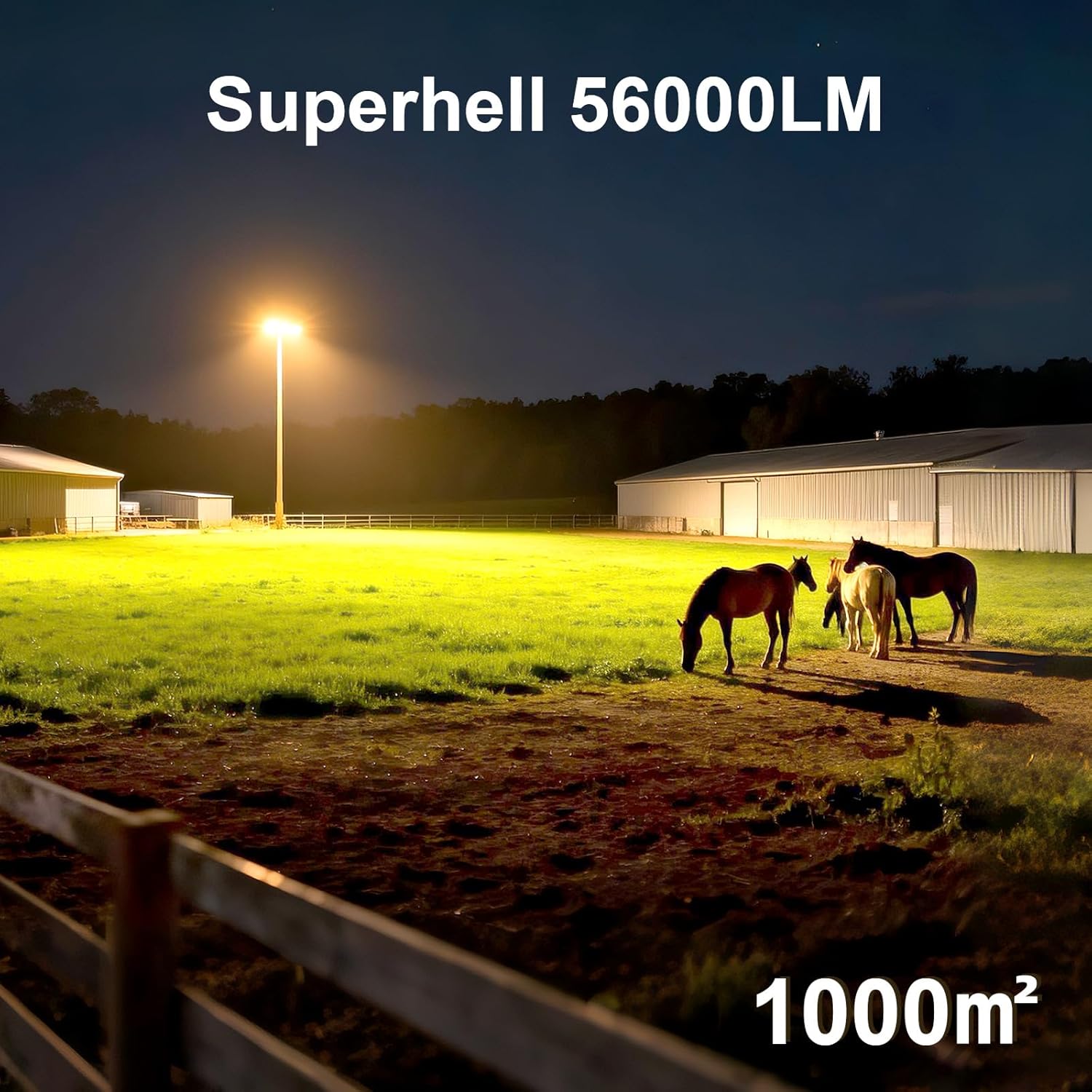 400W LED Strahler Außen, 56000LM Flutlicht Scheinwerfer, 3000K Warmweiß Superhell mit Abzweigdose für Hinterhof Parkplatz Beleuchtung, IP67 Wasserfest