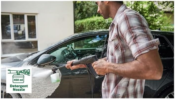 Bosch Idropulitrice UniversalAquatak 125, 2 ugelli, filtro per l'acqua, pistola ad alta pressione, tubo flessibile da 5 m, cavo da 5 m, potenza 1500 Watt, pressione: 125 bar, portata max.: 360 l/h