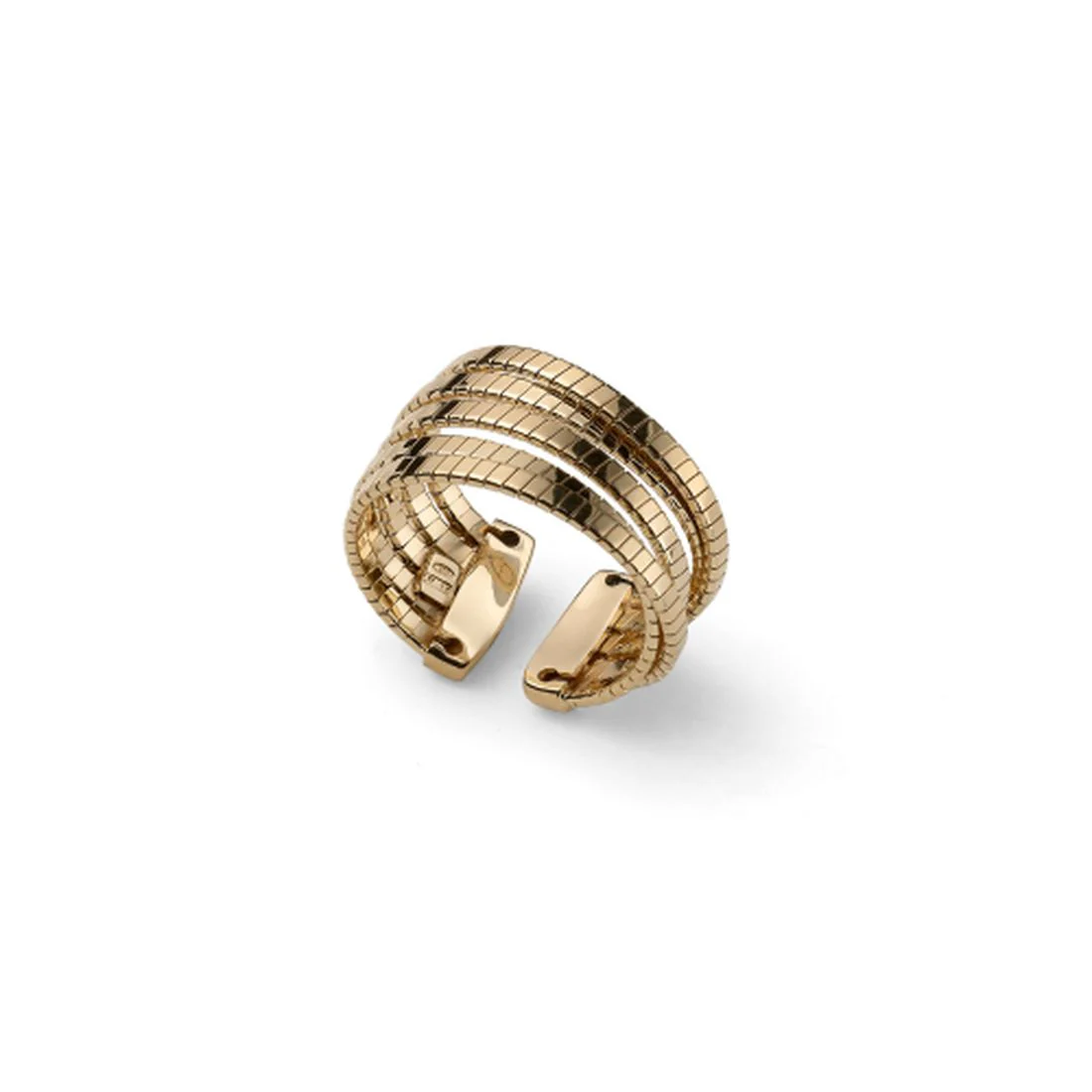 Anello Unoaerre in argento dorato cinque fili 6676