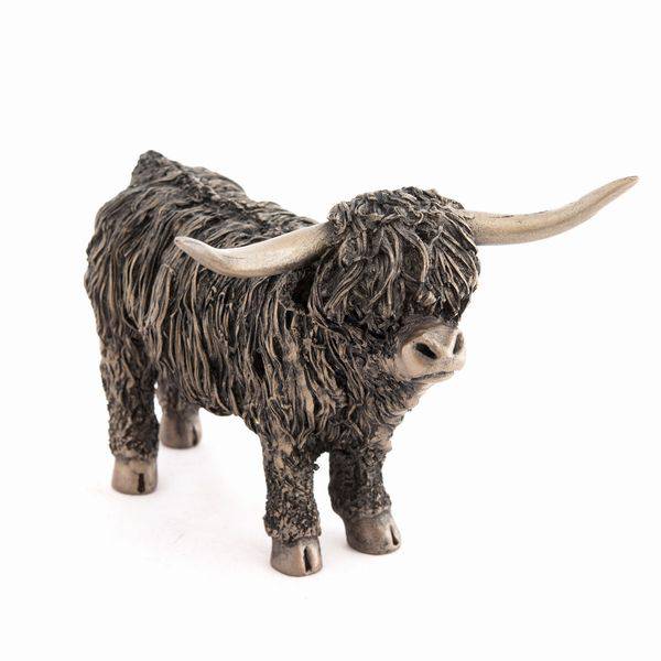 Standing Highland Cow Bronze Sculpture - Medium