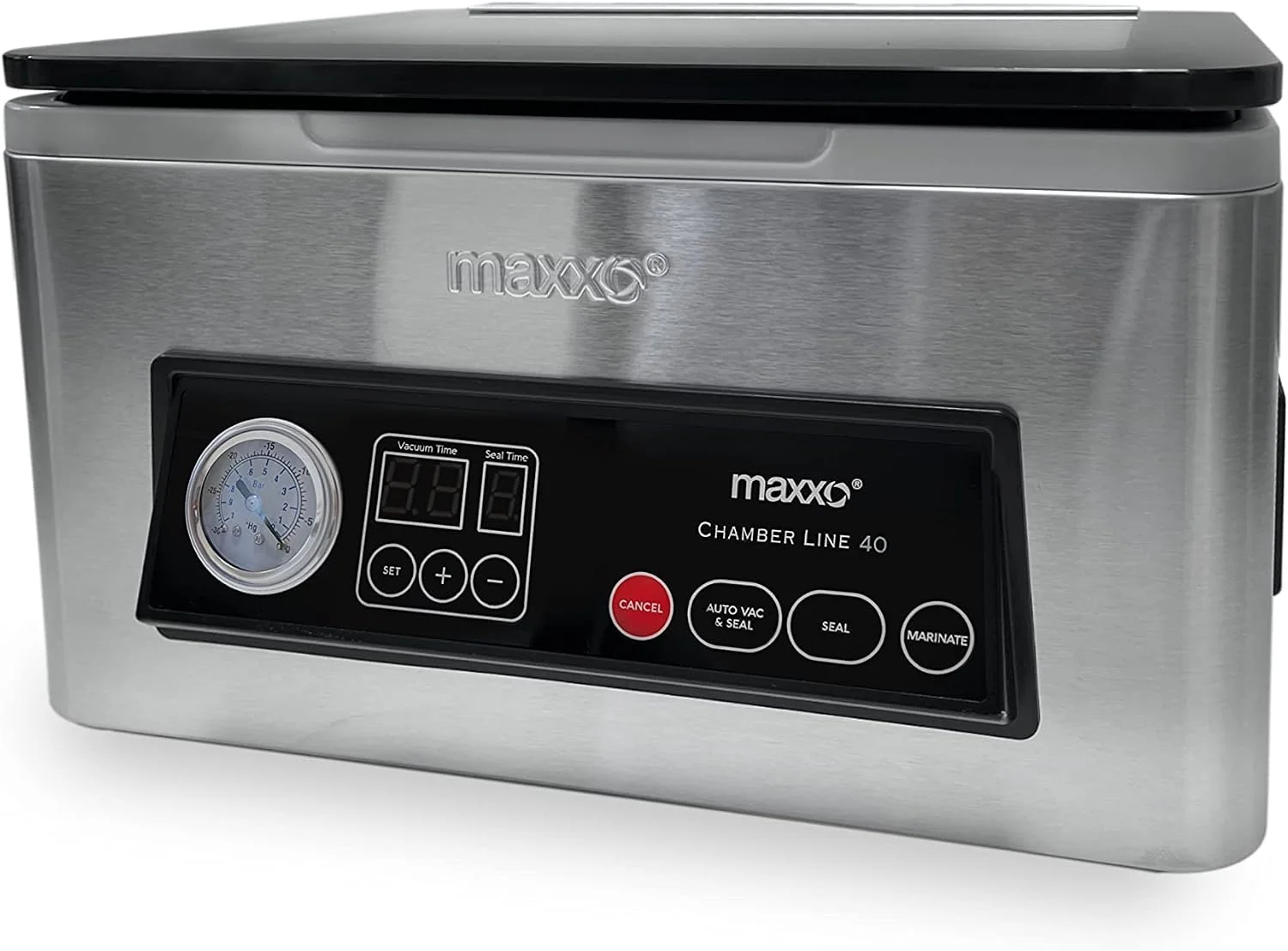 Maxxo Folienschweißgeräte, 72 l, 4 L, Schwarz, VM ChamberLine 40 Kammervakuumierer Profi Vakuumierer