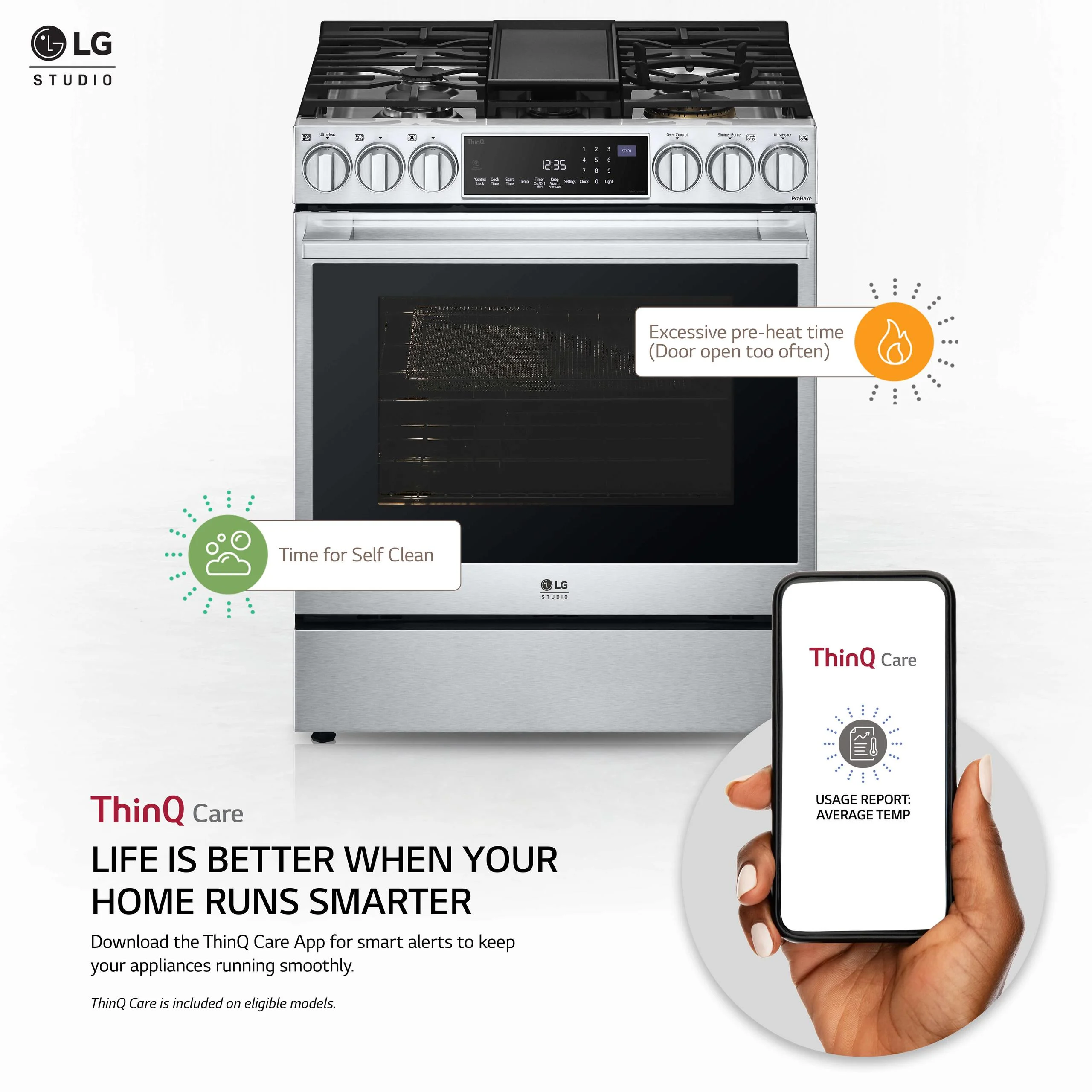LG LSDS6338F slide in gas range