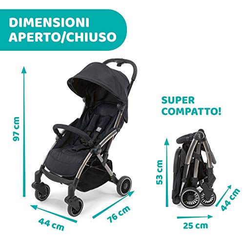 Passeggino Reclinabile Pieghevole Automatica Parapioggia