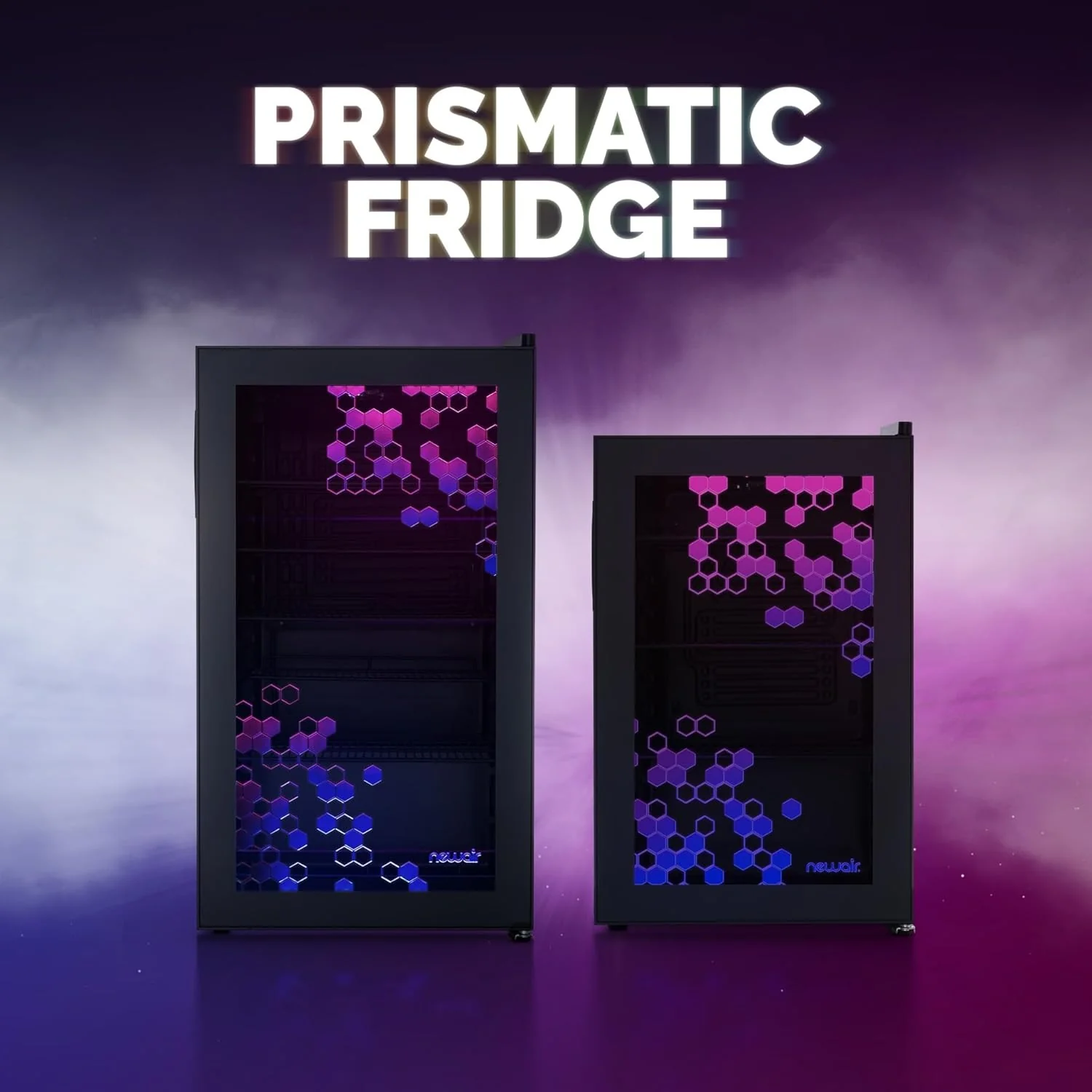 Beverage Refrigerator Cooler | 126 Cans Free Standing with Right Hinge Glass Door | Mini Fridge Beverage Organizer Perfect For Beer, Wine, Soda, And Cooler Drinks