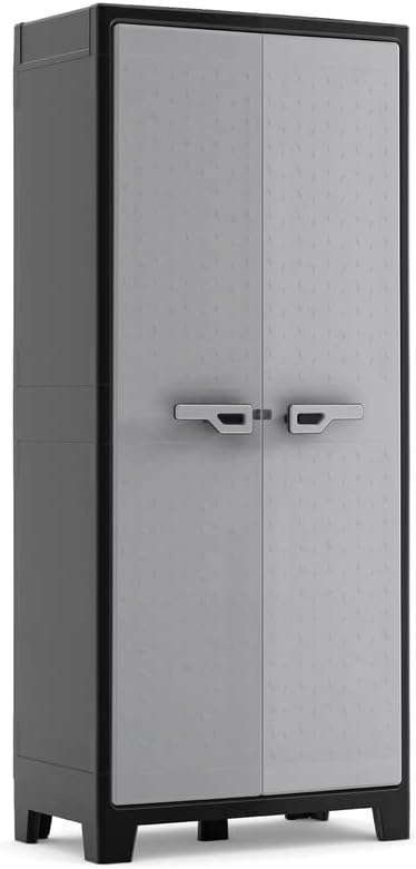 Keter Armadio Alto Titan con Ripiani Regolabili, da interno ed esterno, 80 x 44 x 182 cm