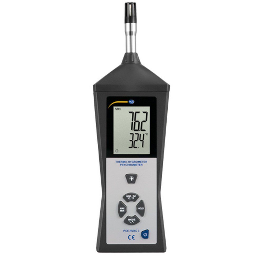 Klimamesser Luftfeuchtemessgerät Hygrometer Feuchtemessgerät (rel) PCE-HVAC 3