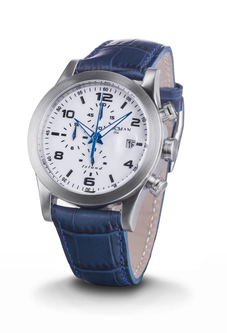 Orologio Locman Island Crono bianco cinturino pelle 0618A08-00WHBKPB