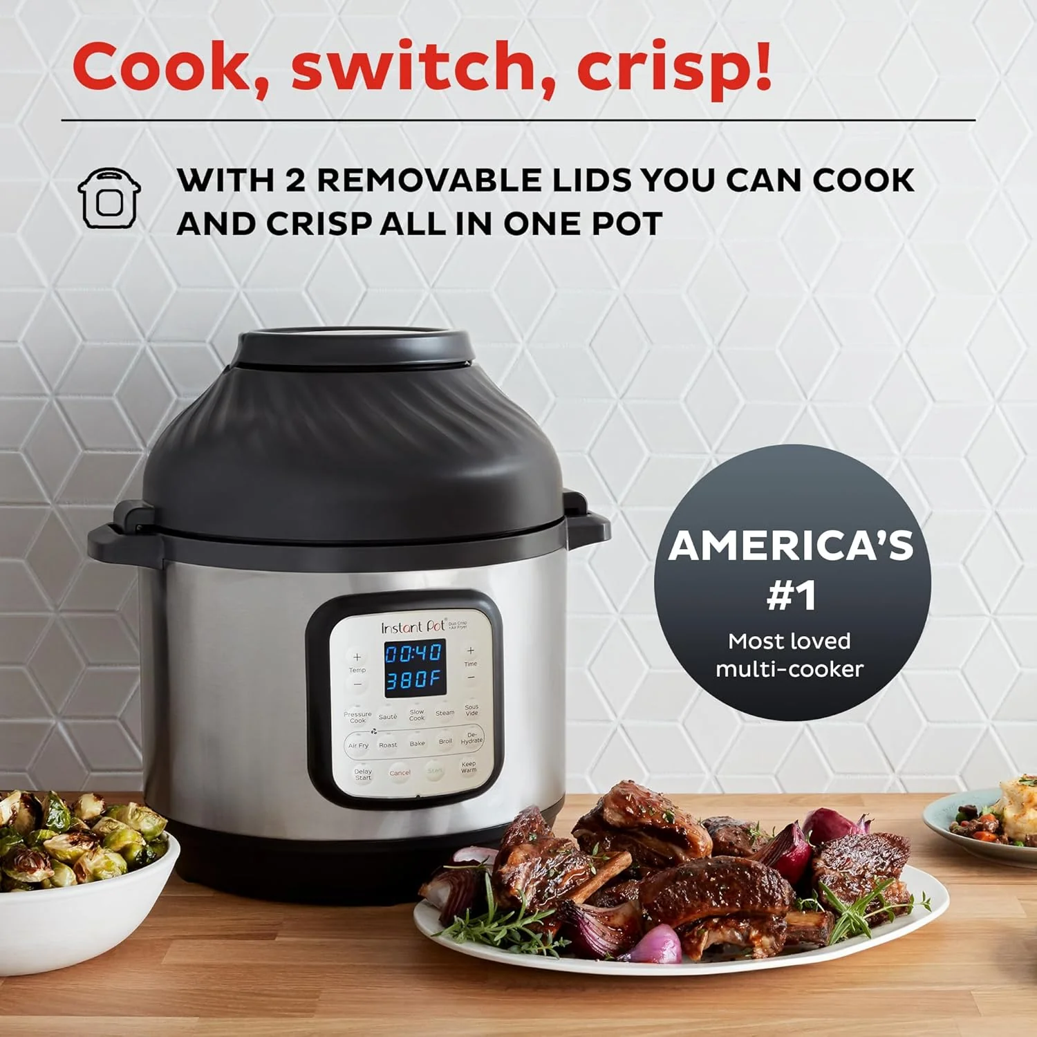 Instant Pot Duo 7-in-1 Electric Pressure Cooker, Slow Cooker, Rice Cooker, Steamer, Saut茅 Pan, Yogurt Maker, Warmer, and Sterilizer