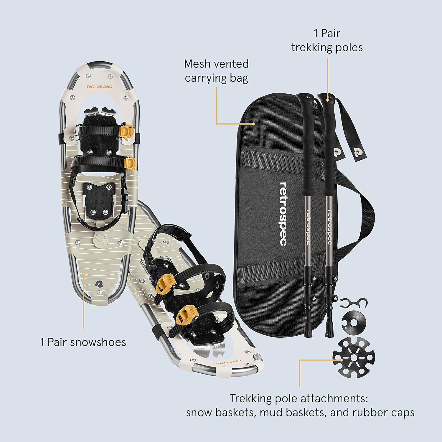 Retrospec Drifter Bundle Snowshoes & Trekking Poles Schneeschuh-und Trekkingstock-Set